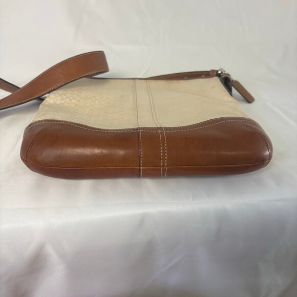 Coach Signature Demi Khaki Brown Leather Crossbody Shoulder Bag Crossbody F10944 - Picture 8 of 11